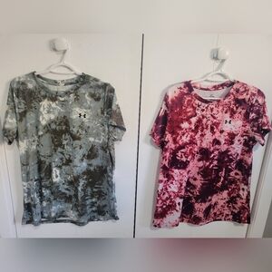 Set Of 2 Under Armour Short Sleeve Tees - Red and Green